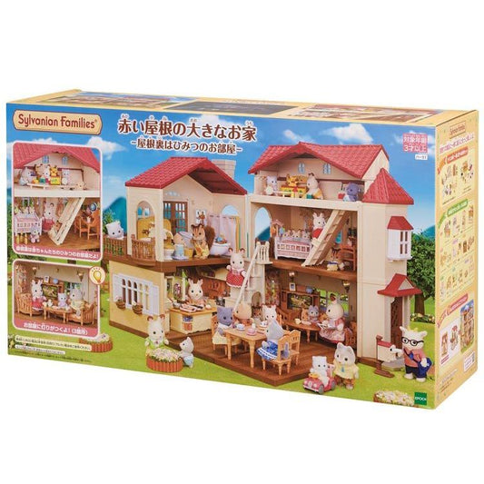 Sylvanian Families Big House With A Red Roof -The Attic Is A Secret Room- Ha-51