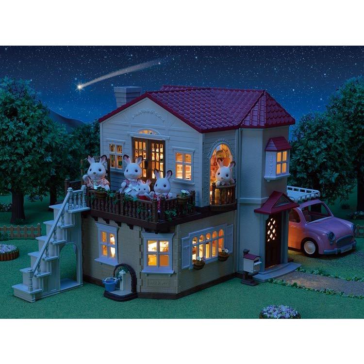 Sylvanian Families Big House With A Red Roof -The Attic Is A Secret Room- Ha-51