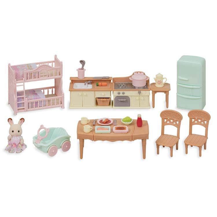 Sylvanian Families Big House With Red Roof Recommended Furniture Set -Kotokoto Cooking- Se-210