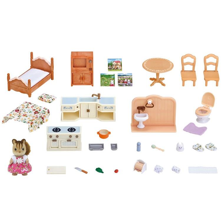 Sylvanian Families Big House With Red Roof Recommended Furniture Set Se-194