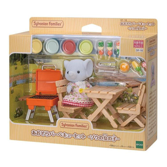 Sylvanian Families Blue Sky Bbq Set - Elephant Girl - Df-16