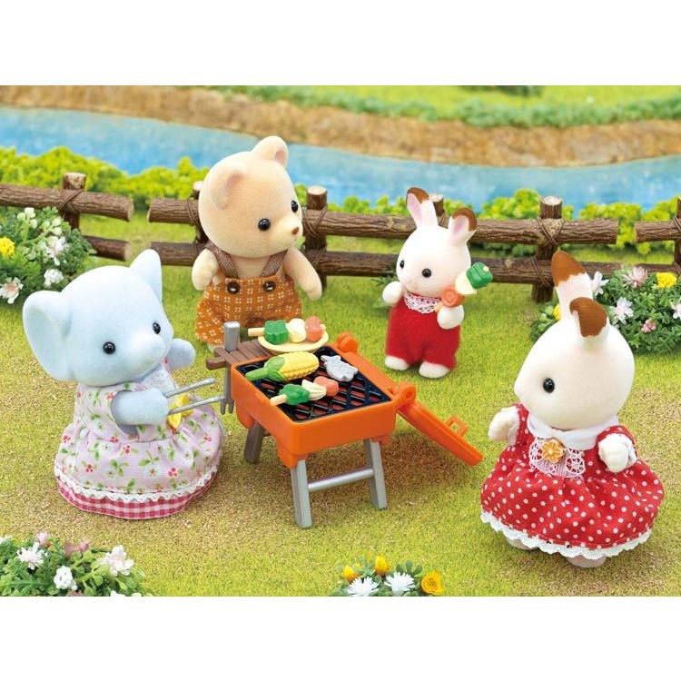 Sylvanian Families Blue Sky Bbq Set - Elephant Girl - Df-16