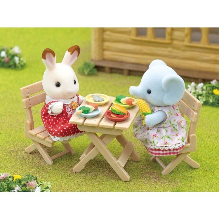 Sylvanian Families Blue Sky Bbq Set - Elephant Girl - Df-16