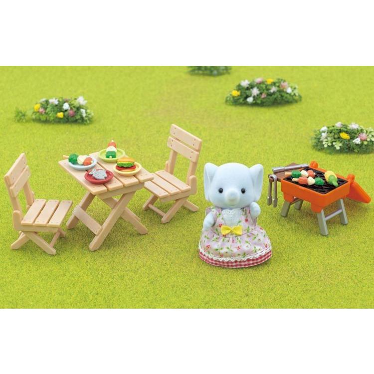 Sylvanian Families Blue Sky Bbq Set - Elephant Girl - Df-16