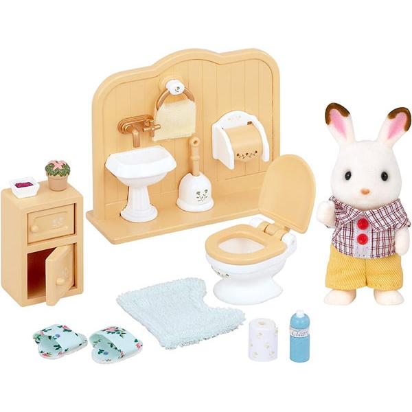 Sylvanian Families Chocolate Rabbit Boy Furniture Set Uk+5015