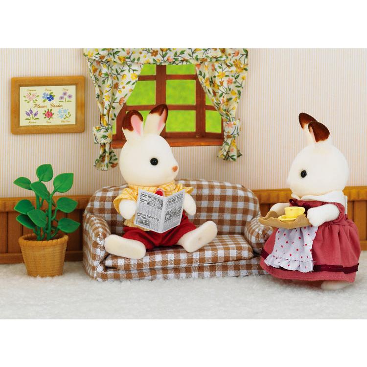 Sylvanian Families Chocolate Rabbit Dad Furniture Set Uk+5013