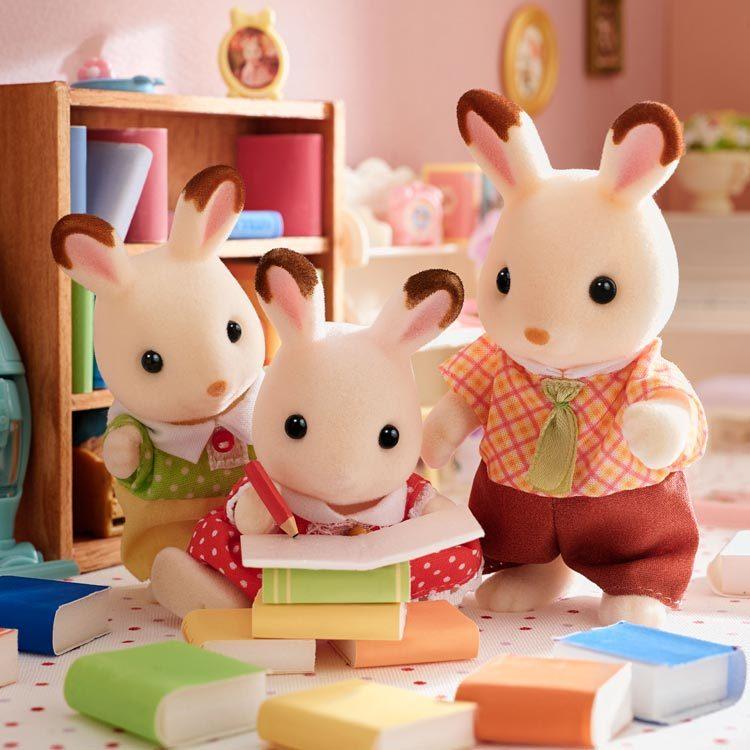 Sylvanian Families Chocolate Rabbit Family Fs-46