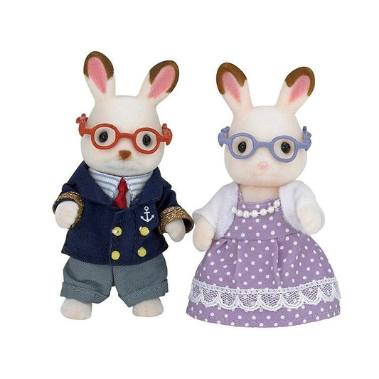 Sylvanian Families Chocolate Rabbit Grandfather And Grandmother U-68