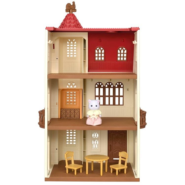 Sylvanian Families House With Red Roof And Elevator Ha-49