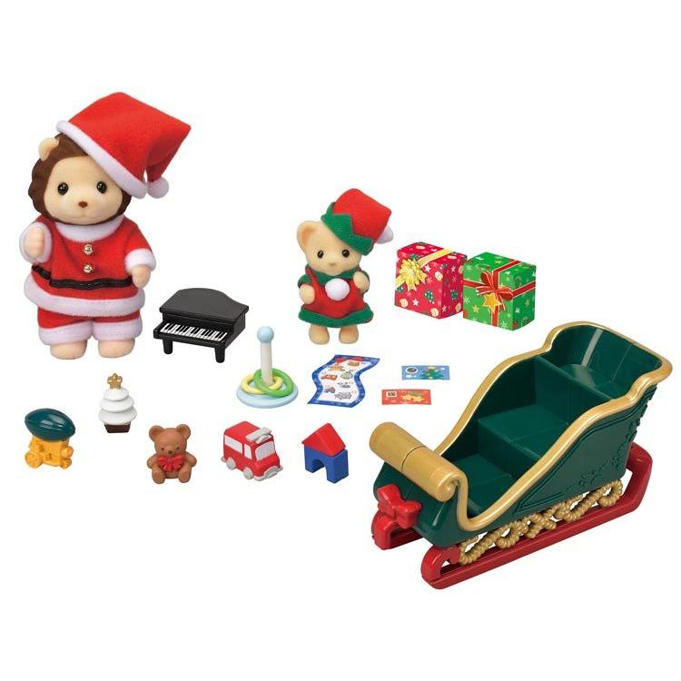 Sylvanian Families Lion Santa Christmas Set Se-206