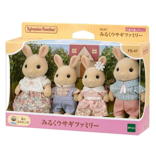 Sylvanian Families Milk Rabbit Family Fs-47