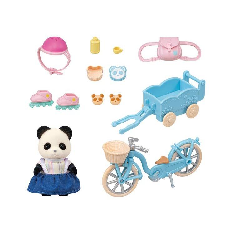 Sylvanian Families Run Run Cycling Set - Panda Girl - Df-17