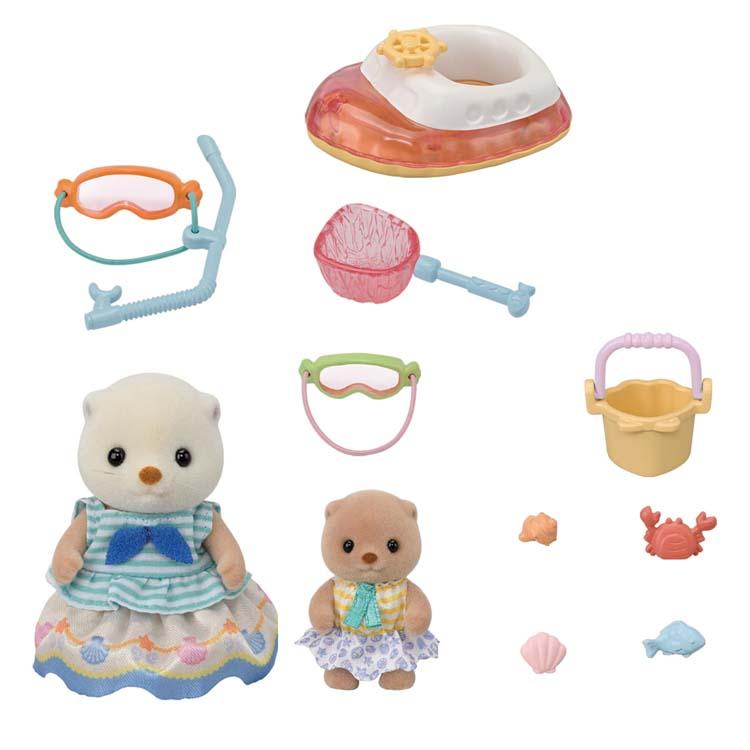 Sylvanian Families Sea Otter Siblings - Sea Play Set - Fs-57