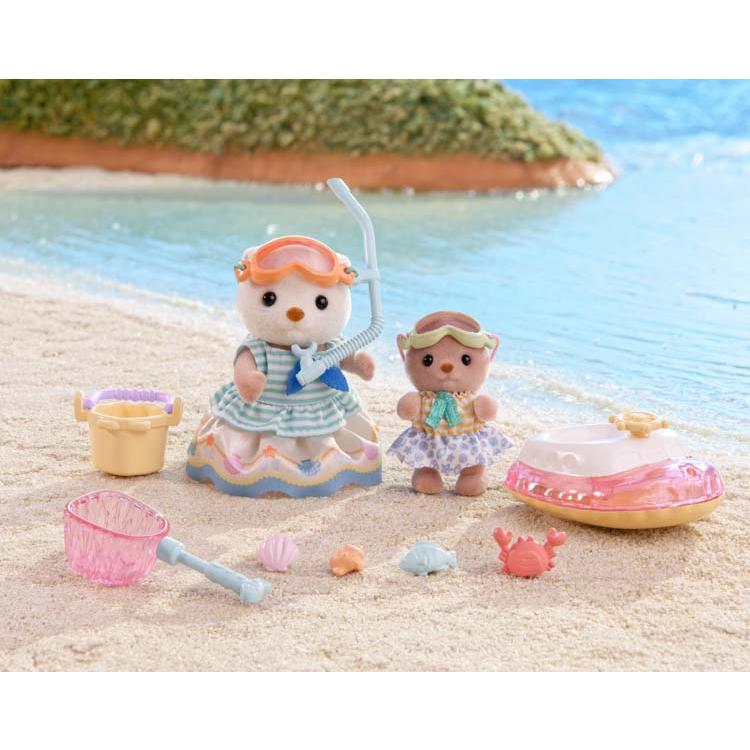 Sylvanian Families Sea Otter Siblings - Sea Play Set - Fs-57