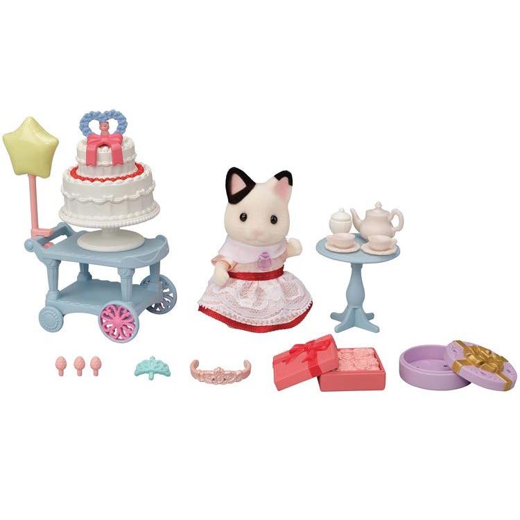 Sylvanian Families Sweet Party Set - Charcoal Cat Girl - Df-21