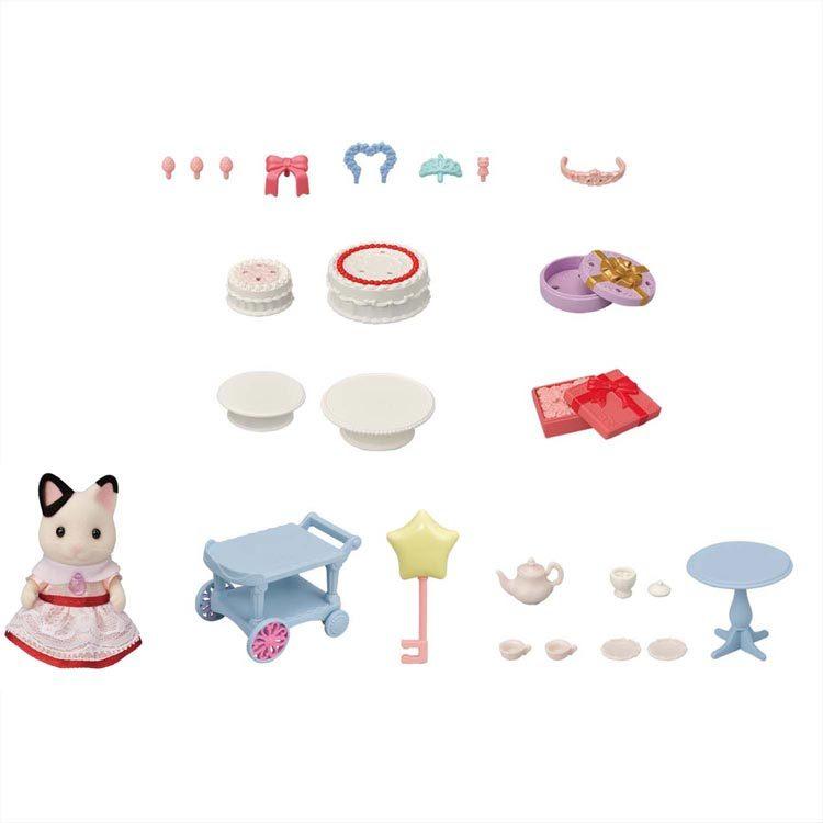 Sylvanian Families Sweet Party Set - Charcoal Cat Girl - Df-21