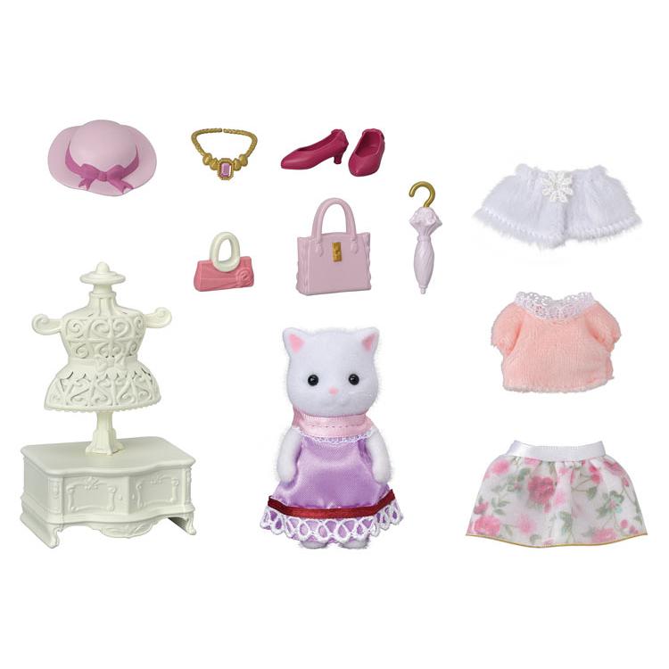 Sylvanian Families Town Fashion Coordination Set -Persian Cat Lady- Gl+5461