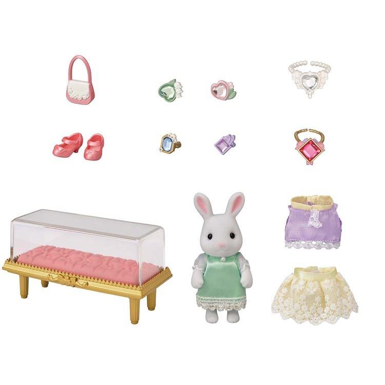 Sylvanian Families Town Fashion Coordination Set - Sparkling Jewelry Collection - Tvs-14