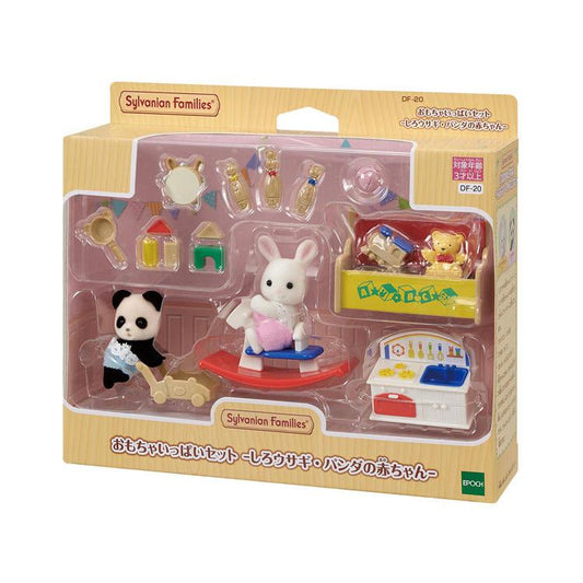 Sylvanian Families Toy Set - White Rabbit And Baby Panda - Df-20