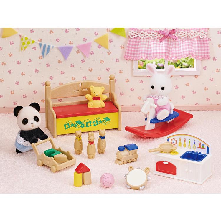 Sylvanian Families Toy Set - White Rabbit And Baby Panda - Df-20