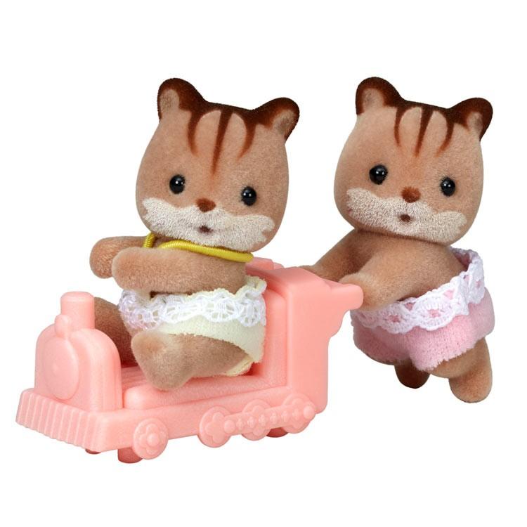 Sylvanian Families Walnut Squirrel Twins Lee-46