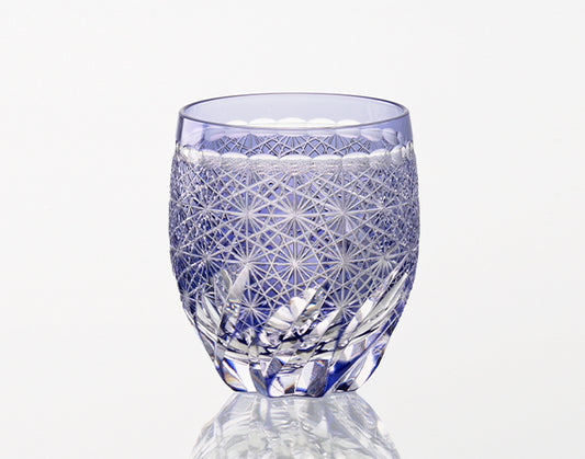 Kagami Crystal Edo Kiriko Rocks Glass Purple [Fuga] T775-3008-CMP