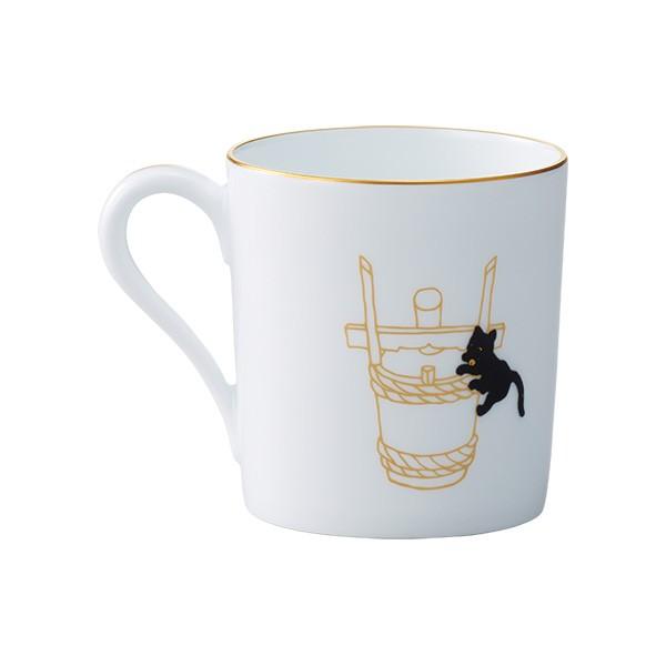 Tableware Mug Okura Touen Black Cat Parent and Child - Auspicious Story - II Mug "Koma from Gourd"