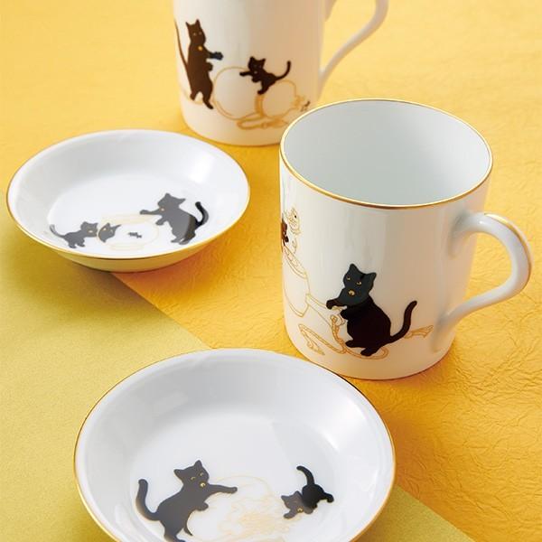 Tableware Mug Okura Touen Black Cat Parent and Child - Auspicious Story - II Mug "Koma from Gourd"