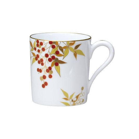 Tableware Mug Okura Touen Red and White Nanten Mug