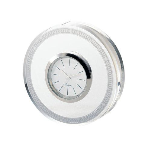 Clock Noritake NORITAKE MAISON COLLECTION "Maison Collection" Rochelle Platinum Table Clock (Round) (Made of Acrylic)