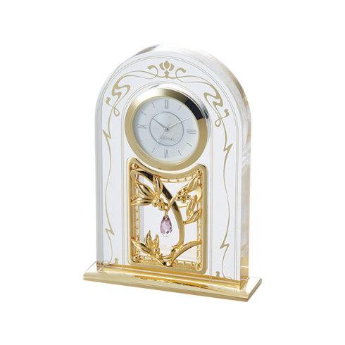 Clock Noritake NORITAKE MAISON COLLECTION "Maison Collection" Art Nouveau Gold Table Clock (Dome Type) (Made of Acrylic)