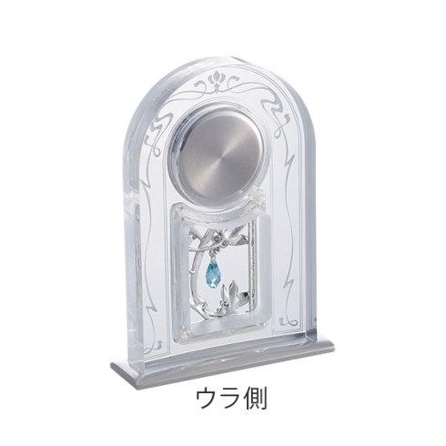 Clock Noritake NORITAKE MAISON COLLECTION "Maison Collection" Art Nouveau Platinum Table Clock (Dome Type) (Made of Acrylic)