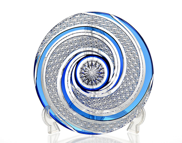 Kagami Crystal Edo Kiriko Ornament Blue D655-2910-CCB