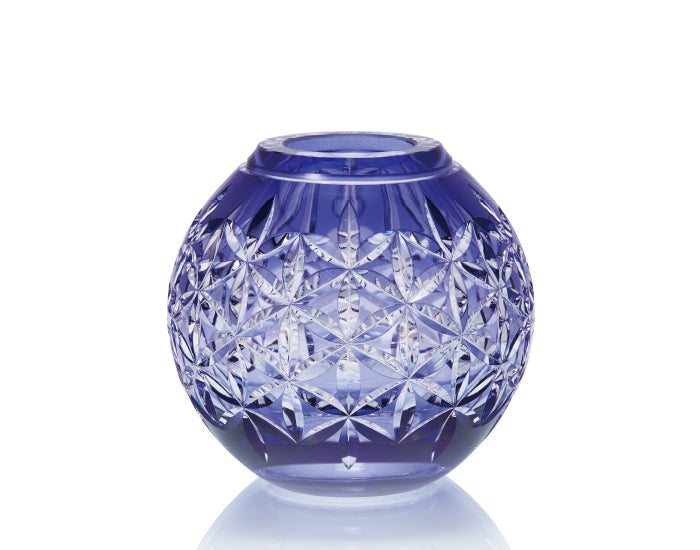 Kagami Crystal Edo Kiriko Vase Purple F713-2925-CMP