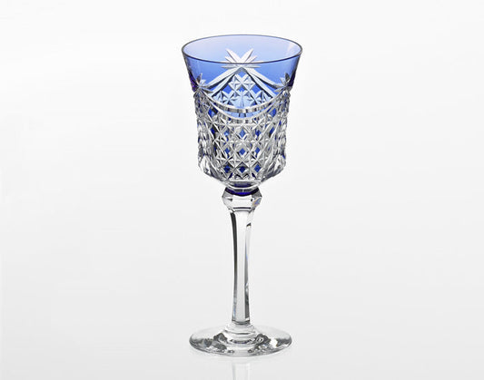 Kagami Crystal Edo Kiriko Glass Blue K3602-2835-CCB