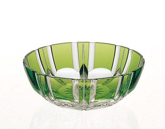 Kagami Crystal Edo Kiriko Bowl Green M347-1908-CGR