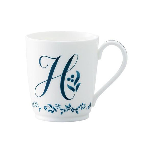 Tableware Mug Noritake NORITAKE Alphabet Mug Collection Initial H