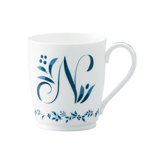 Tableware Mug Noritake NORITAKE Alphabet Mug Collection Initial N