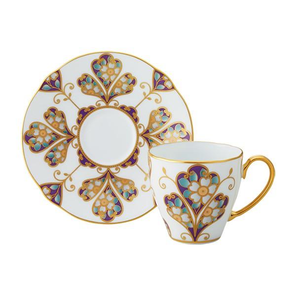 Tableware Cup Noritake NORITAKE Homage Collection Coffee Bowl and Plate (Mica Gold Flower Pattern)