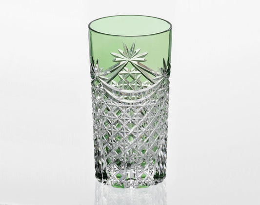 Kagami Crystal Edo Kiriko Glass Green T369-2835-CGR