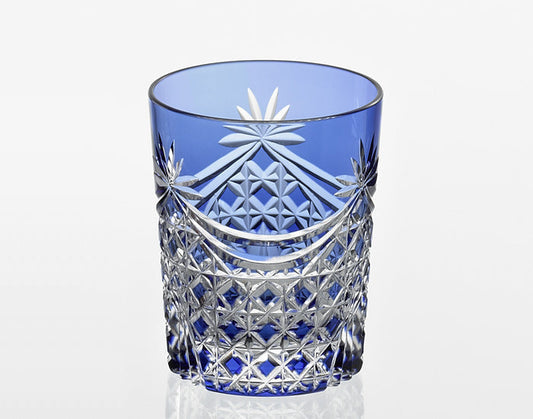 Kagami Crystal Edo Kiriko Glass Blue T370-2835-CCB