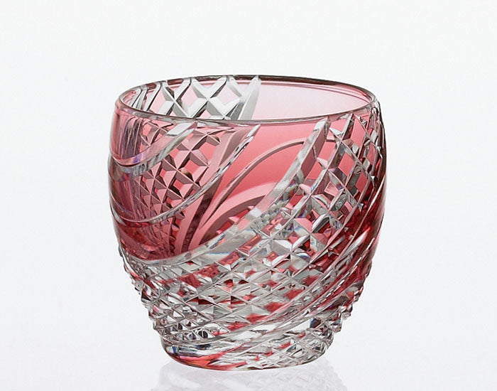 Kagami Crystal Edo Kiriko Glass Red T535-2044-CAU