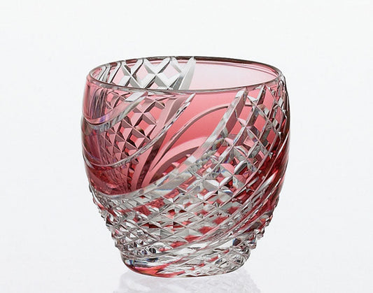 Kagami Crystal Edo Kiriko Glass Red T535-2044-CAU