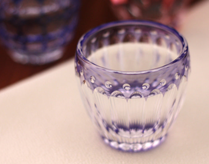 Kagami Crystal Edo Kiriko Glass Purple T535-2685-CMP