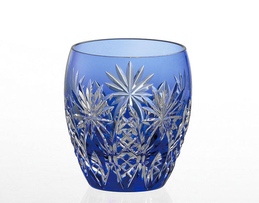 Kagami Crystal Edo Kiriko Glass Blue T727-2668-CCB