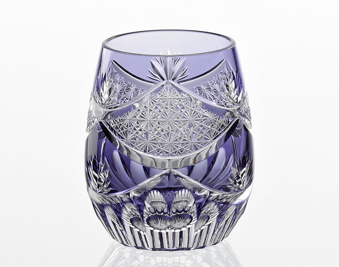 Kagami Crystal Edo Kiriko Glass Purple T741-2836-CMP