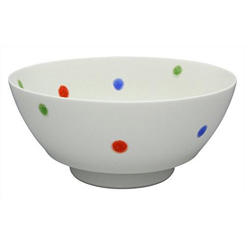 Arita Ware Ultimate Ramen Bowl Harajyu Ceramics Tricolor Polka Dots White R0274