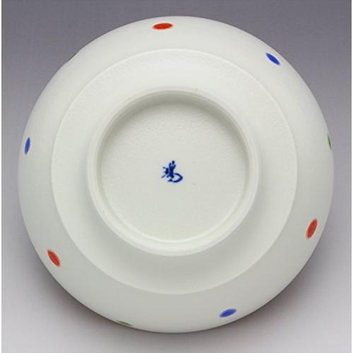 Arita Ware Ultimate Ramen Bowl Harajyu Ceramics Tricolor Polka Dots White R0274