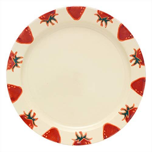 Hasamiyaki Kikusho Kiln Fruit Plate Dish L Approx. 24Cm Strawberry