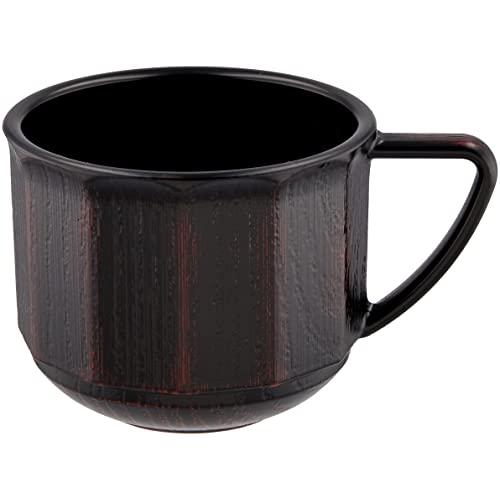 Bowl: Fukui Craft Totte Diamond Cup With Lid Lacquerware Akebonai Black 10.6X8Xh9.6Cm 215Cc 3-183-4